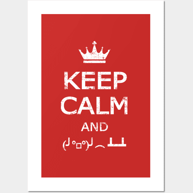 Keep calm and flip table Wall Art by artlahdesigns